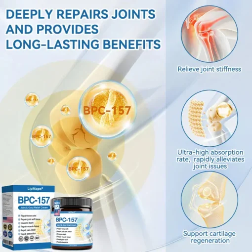 𝐋𝐢𝐩𝐌𝐚𝐩𝐬® BPC-157 Joint & Gout Relief Cream